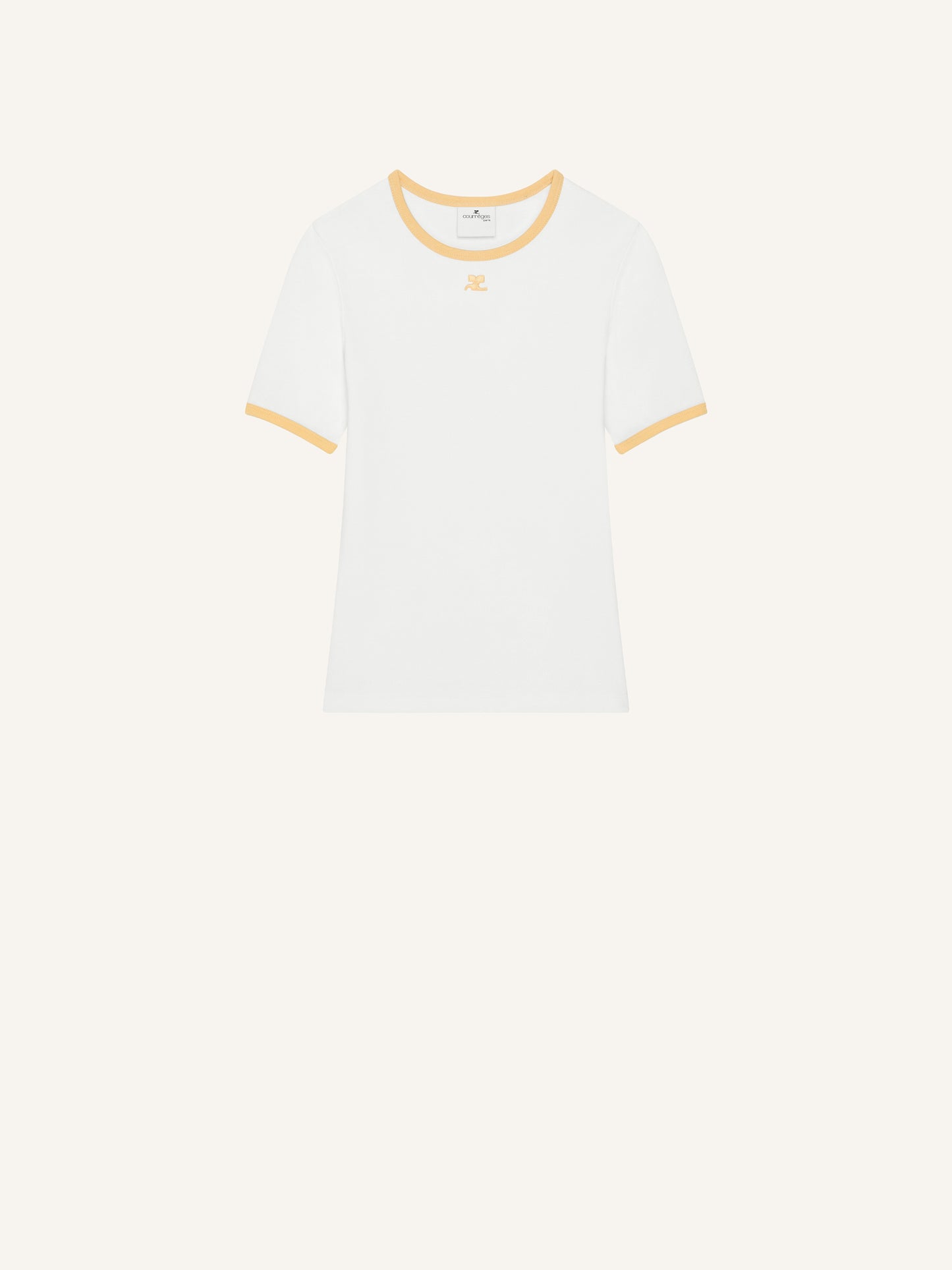 WOMEN - T-SHIRT SIGNATURE CONTRAST ORANGE - Courrèges