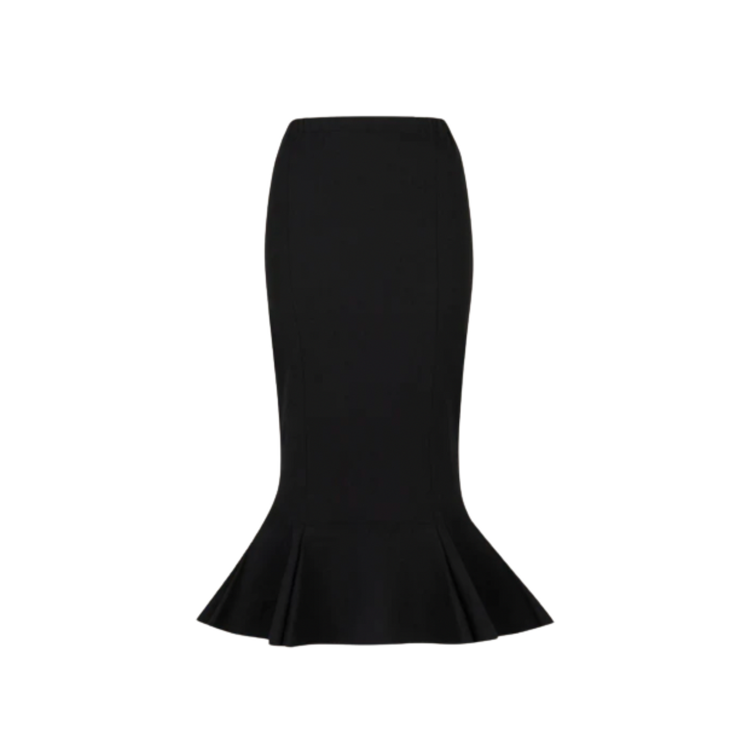 WOMEN - Jupe en jersey de couleur noire avec bord inférieur sirène - Marni