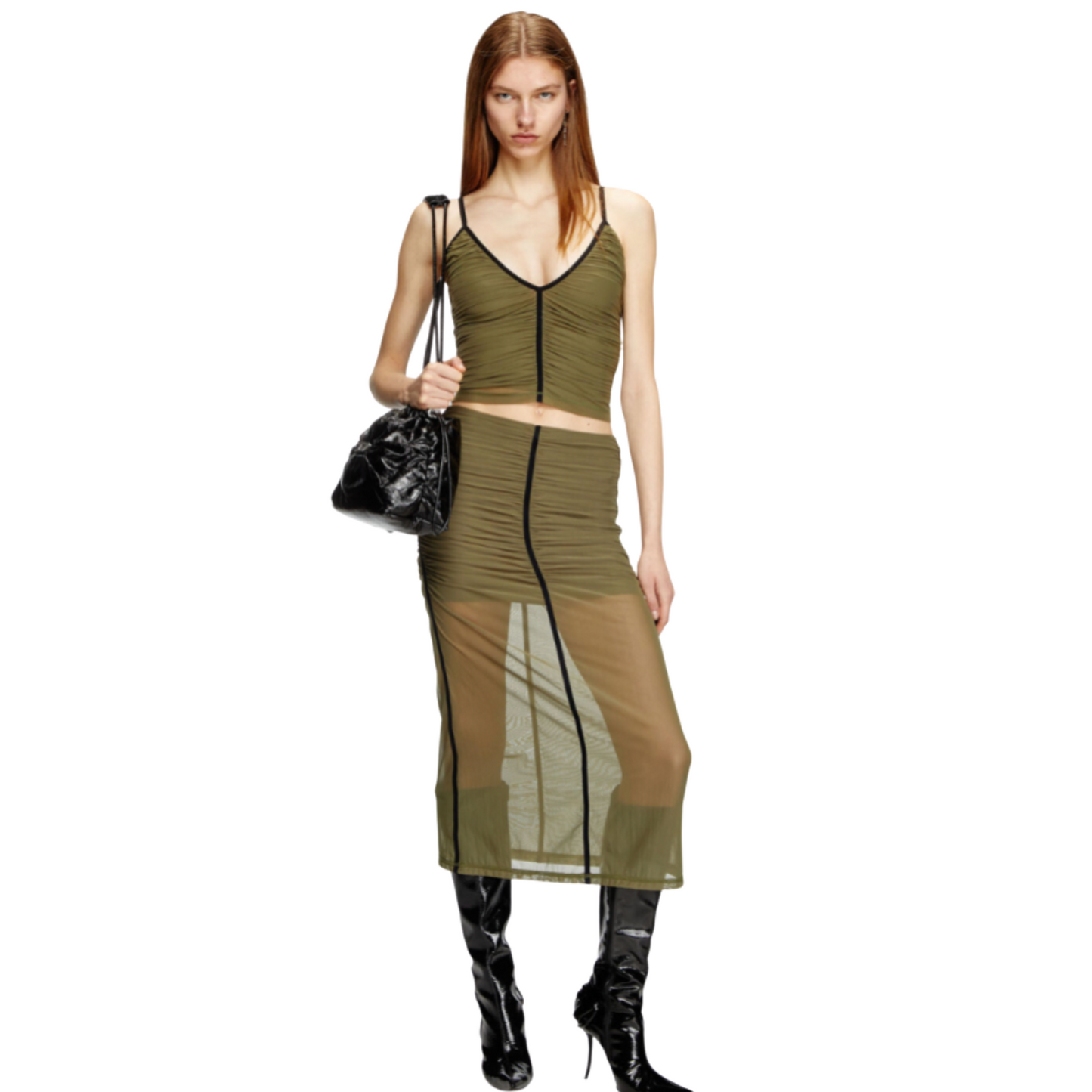 WOMEN - JUPE 0-IRA Vert Foncée - Diesel