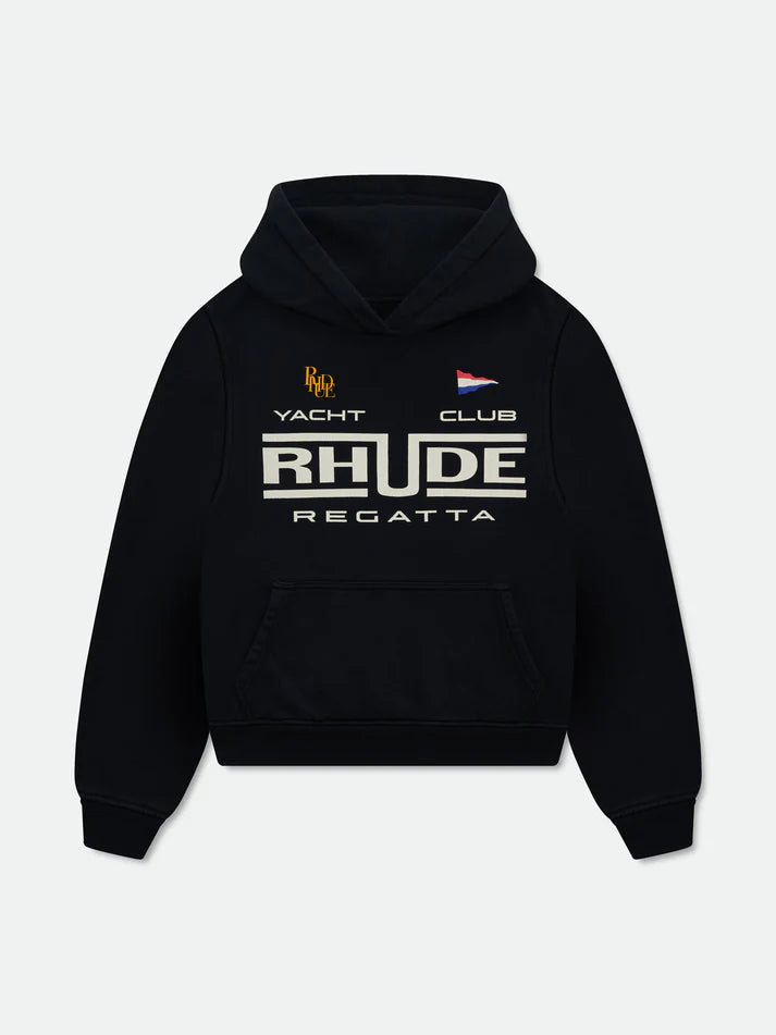 MEN - REGATTA CLUB HOODIE BLACK - Rhude