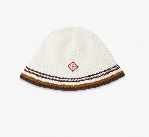 STRIPE CROCHET HAT - CASABLANCA