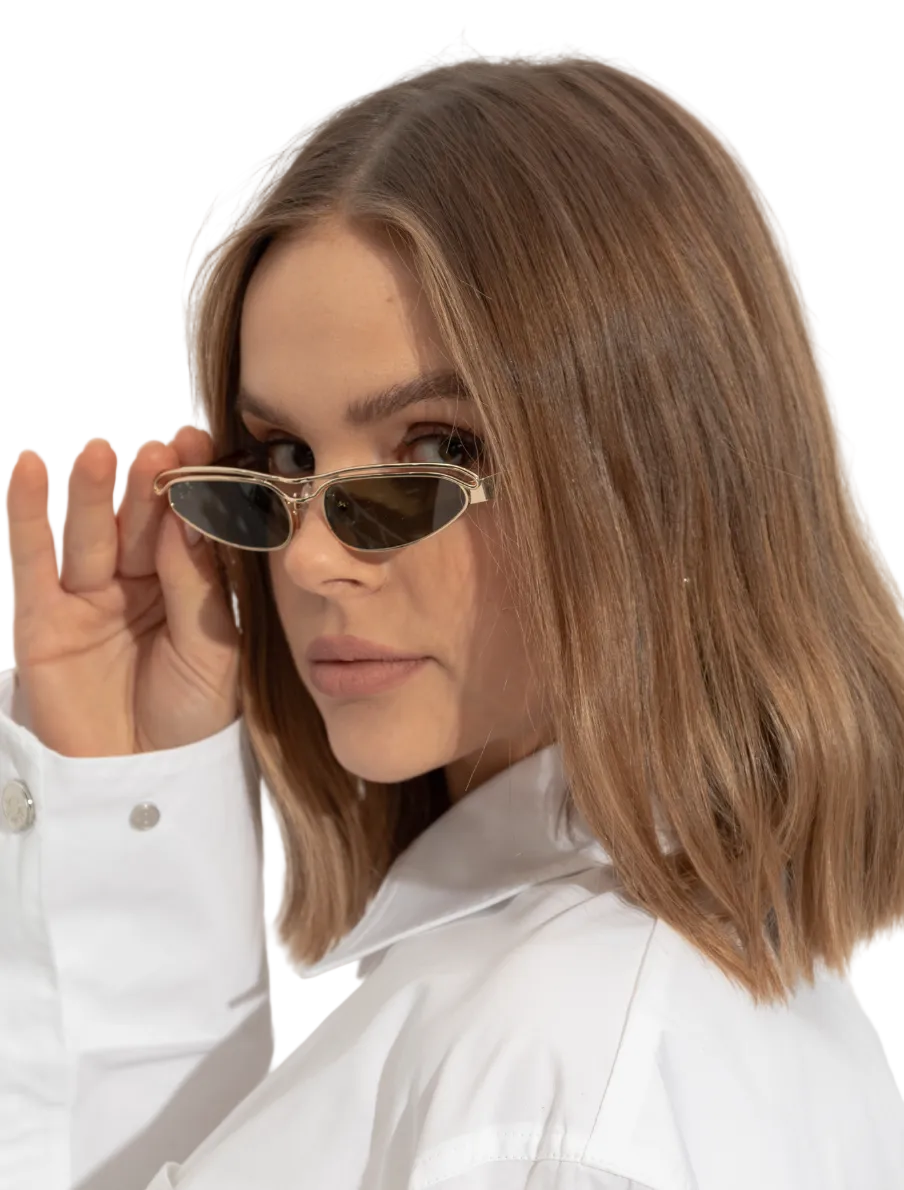 WOMEN - YELLOW GOLD SUNGLASSES - The Attico