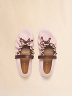 WOMEN - Soft Ballerina Mary Jane en cuir rose et marron - Marni