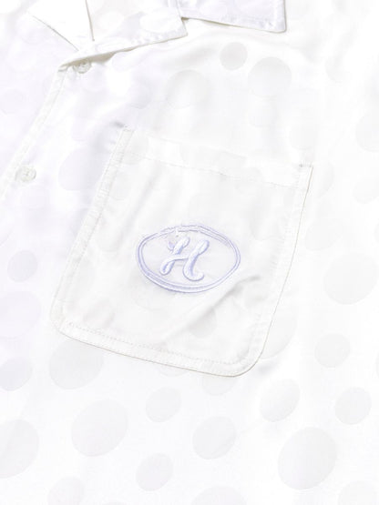 MEN - SHIRT POKA DOT CAMP WHITE - HTG