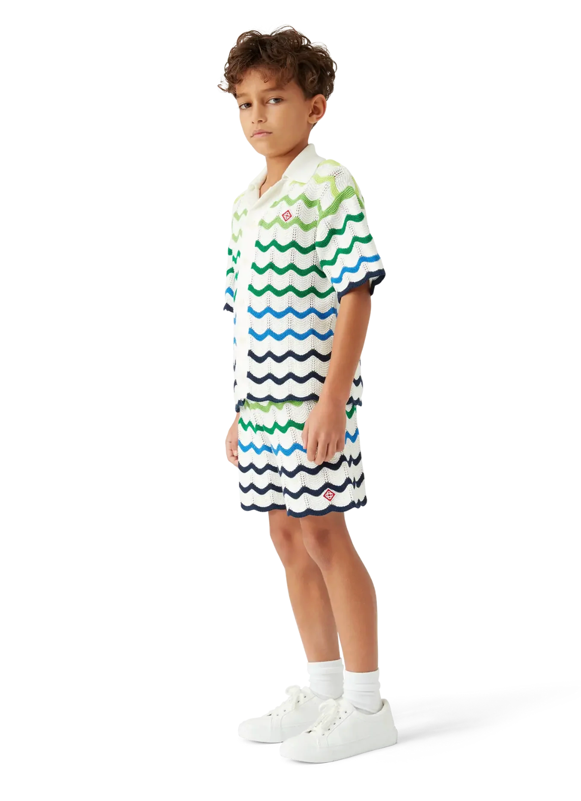 KIDS - Short en maille Gradient Wave pour enfant Green/Multi - Casa Blanca