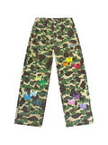 UNISEX MILITAIRY LIGHT PANTS MULTI COLOR BUTTERFLY - About Dream