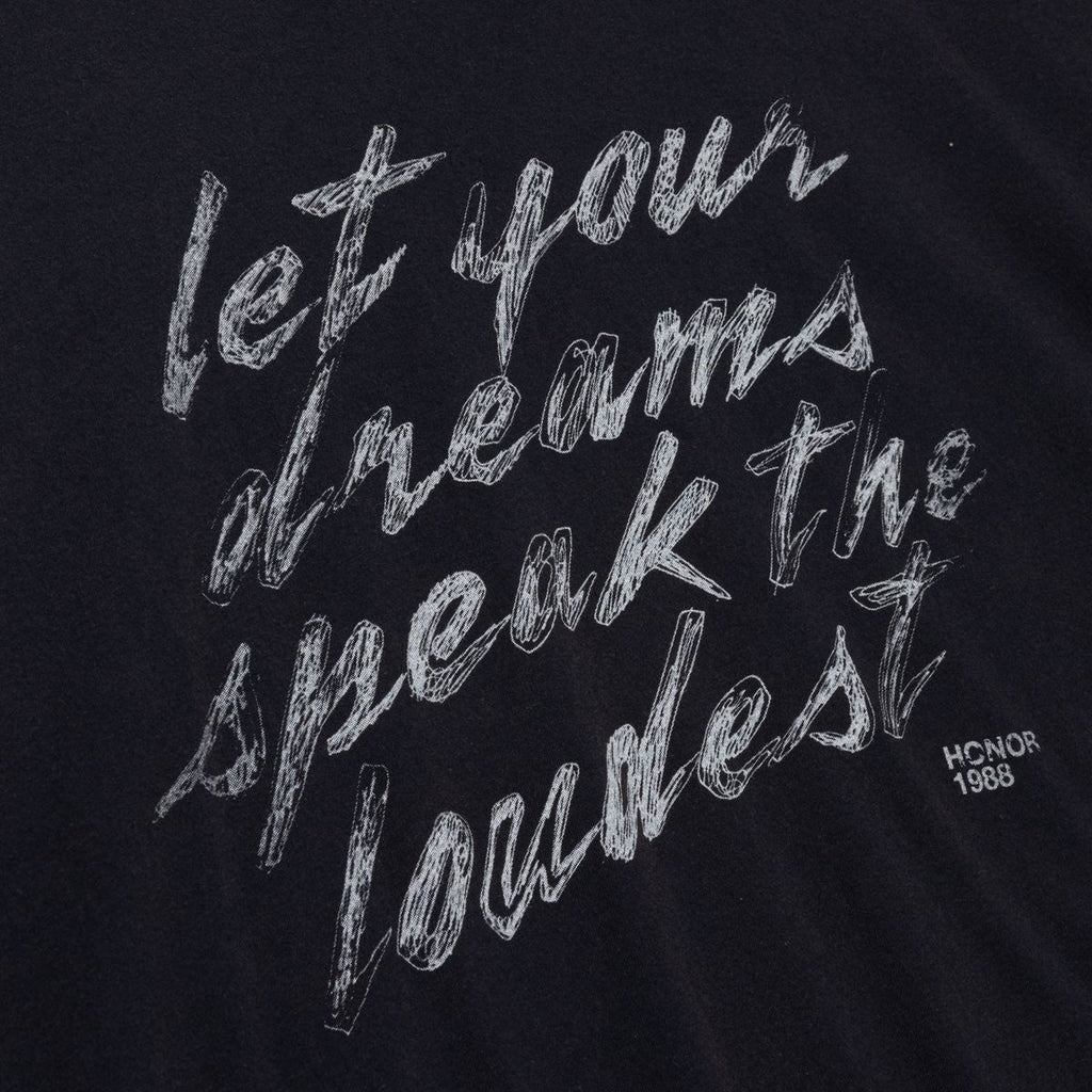 MEN - T-SHIRT DREAMS SPEAK THE LOUDEST BLACK - HTG