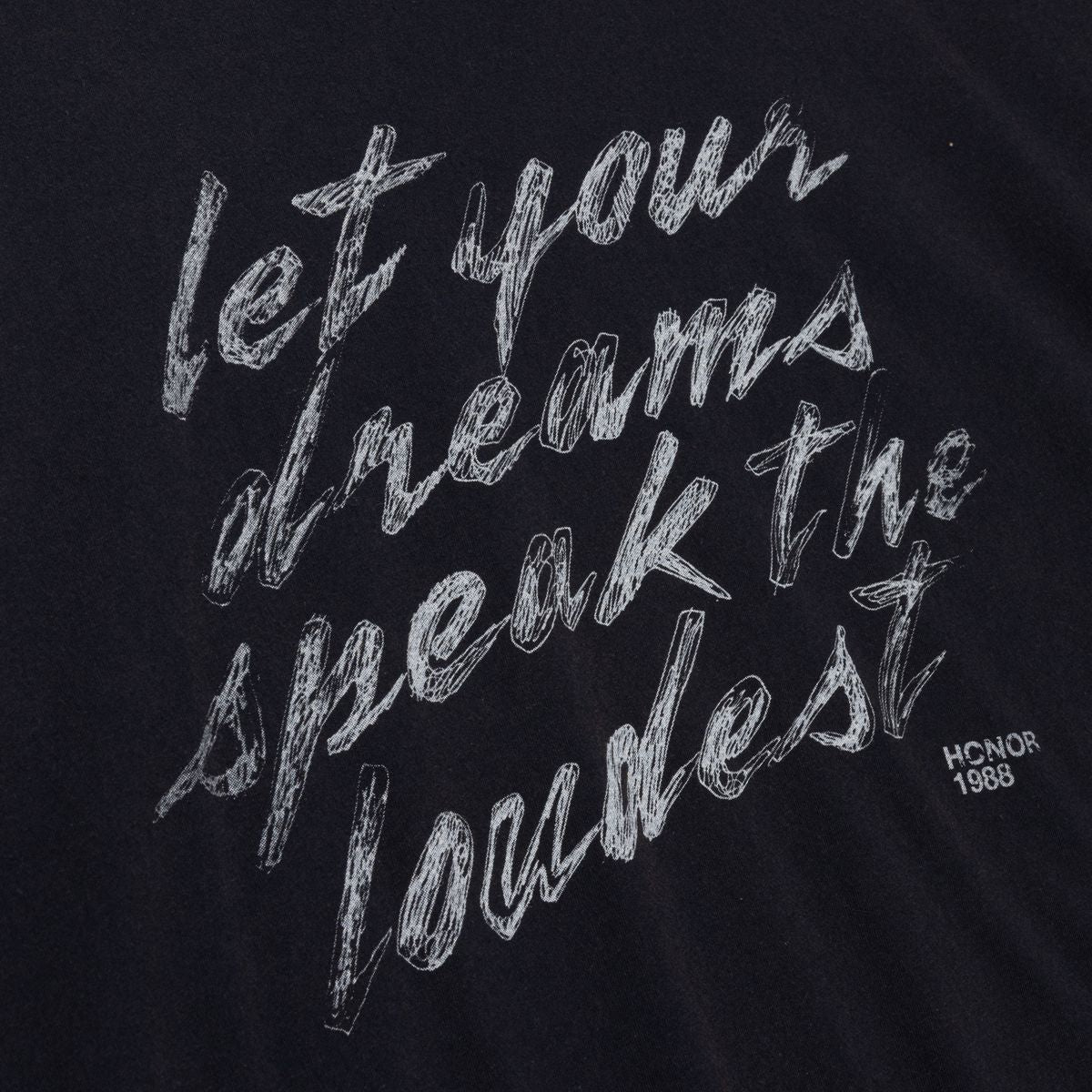 MEN - T-SHIRT DREAMS SPEAK THE LOUDEST BLACK - HTG