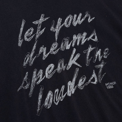 MEN - T-SHIRT DREAMS SPEAK THE LOUDEST BLACK - HTG