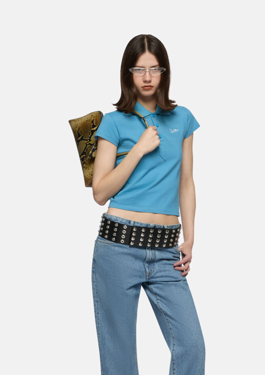 WOMEN - POLO BLUE WITH LOGO - The Attico