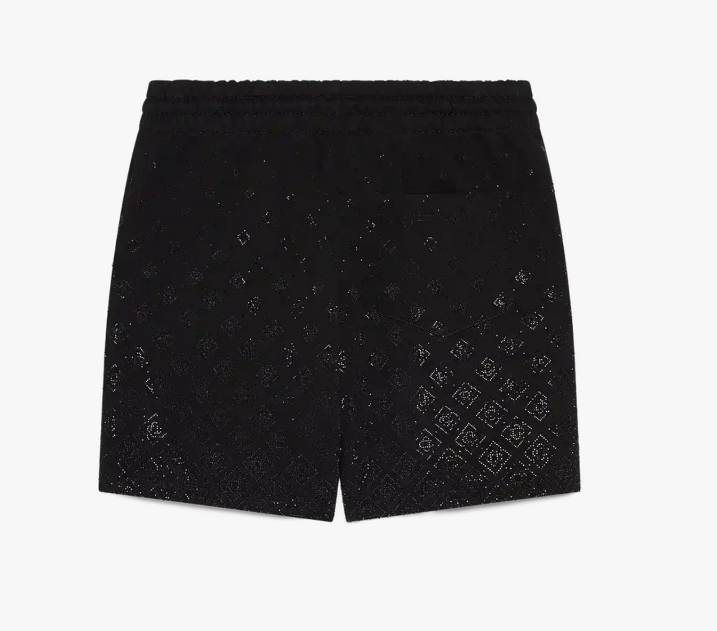 MEN - Crystal Monogram Sweatshort Black - Casa Blanca