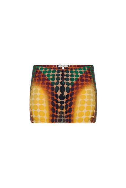 WOMEN - RE-EDITION THE BROWN DOTS MINI SKIRT - JPG