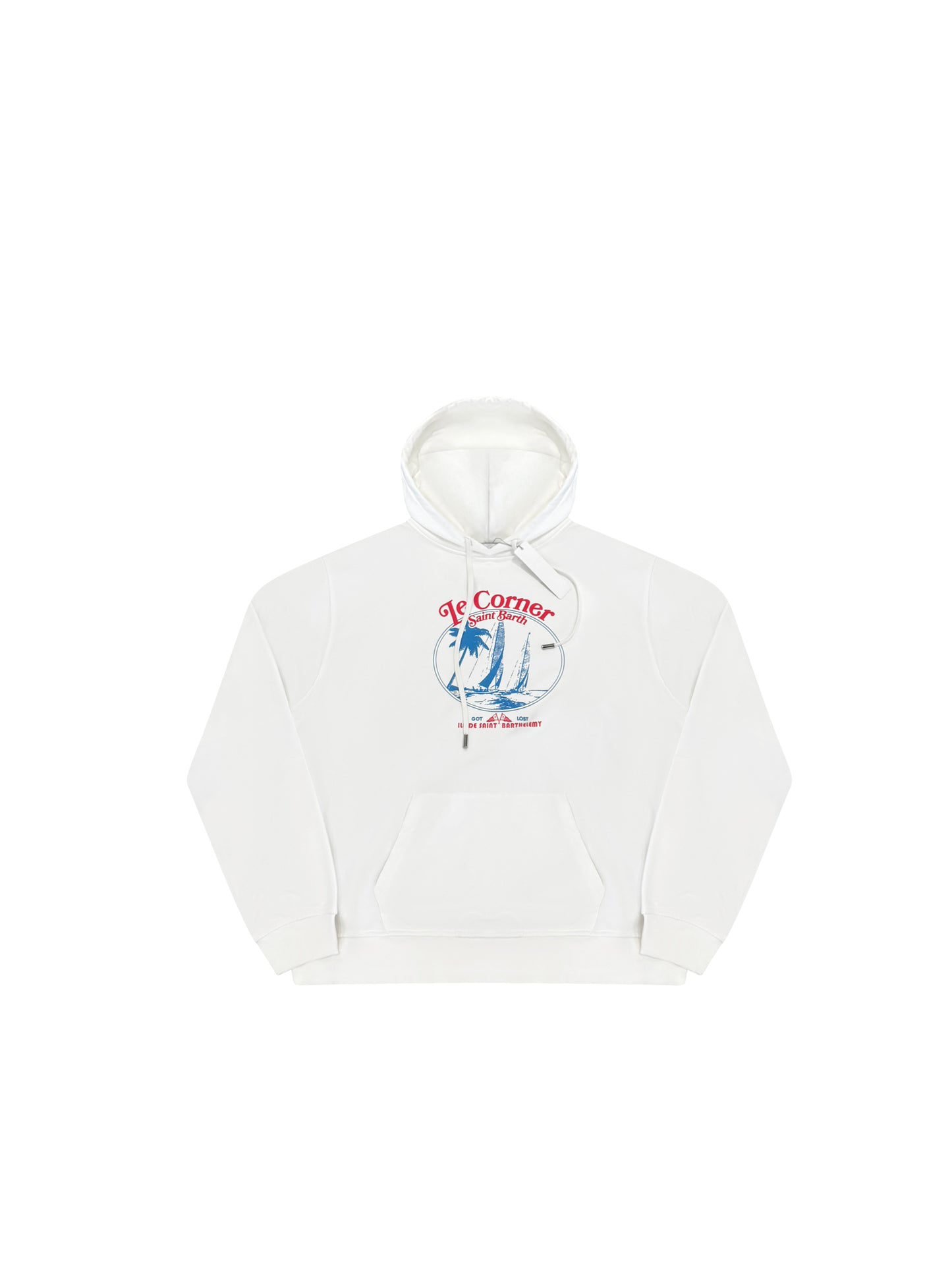MEN - HOODIE BUCKET White/Bue/Red - Le Corner Saint Barth