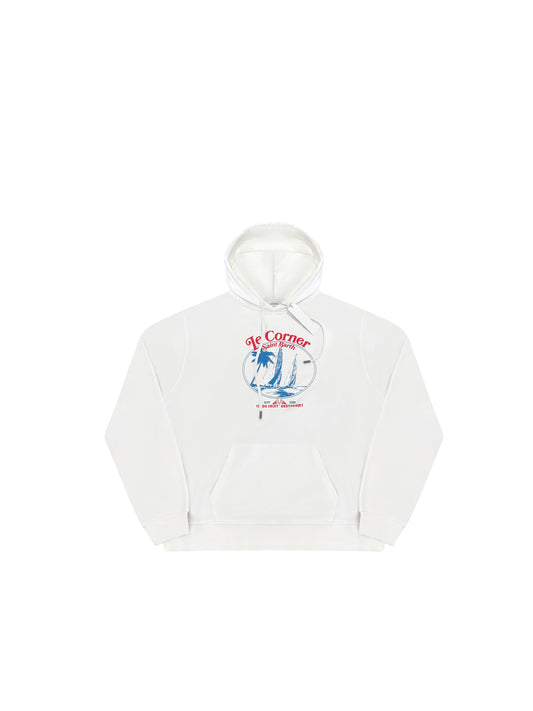MEN - HOODIE BUCKET White/Bue/Red - Le Corner Saint Barth
