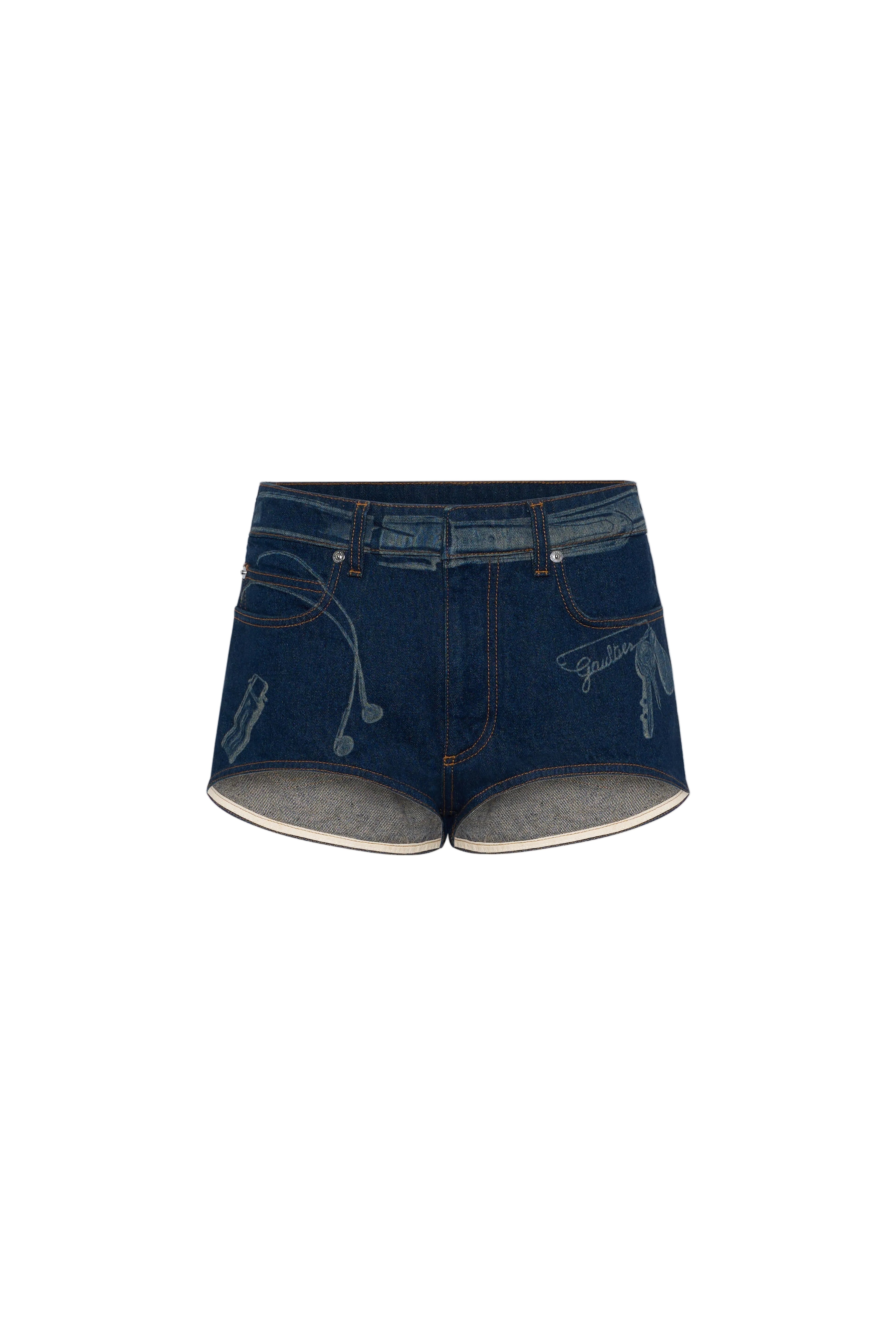 WOMEN - MINI SHORT TROMPE L'OEIL DENIM - JPG