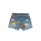 WOMEN - BUTTERFLY DENIM MINI SHORT MULTI COLORS - About Dreams