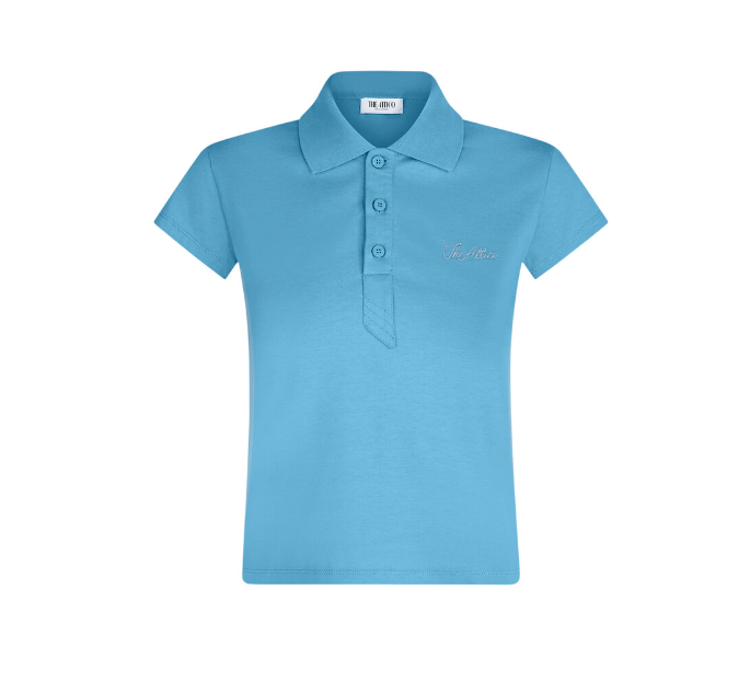 WOMEN - POLO BLUE WITH LOGO - The Attico