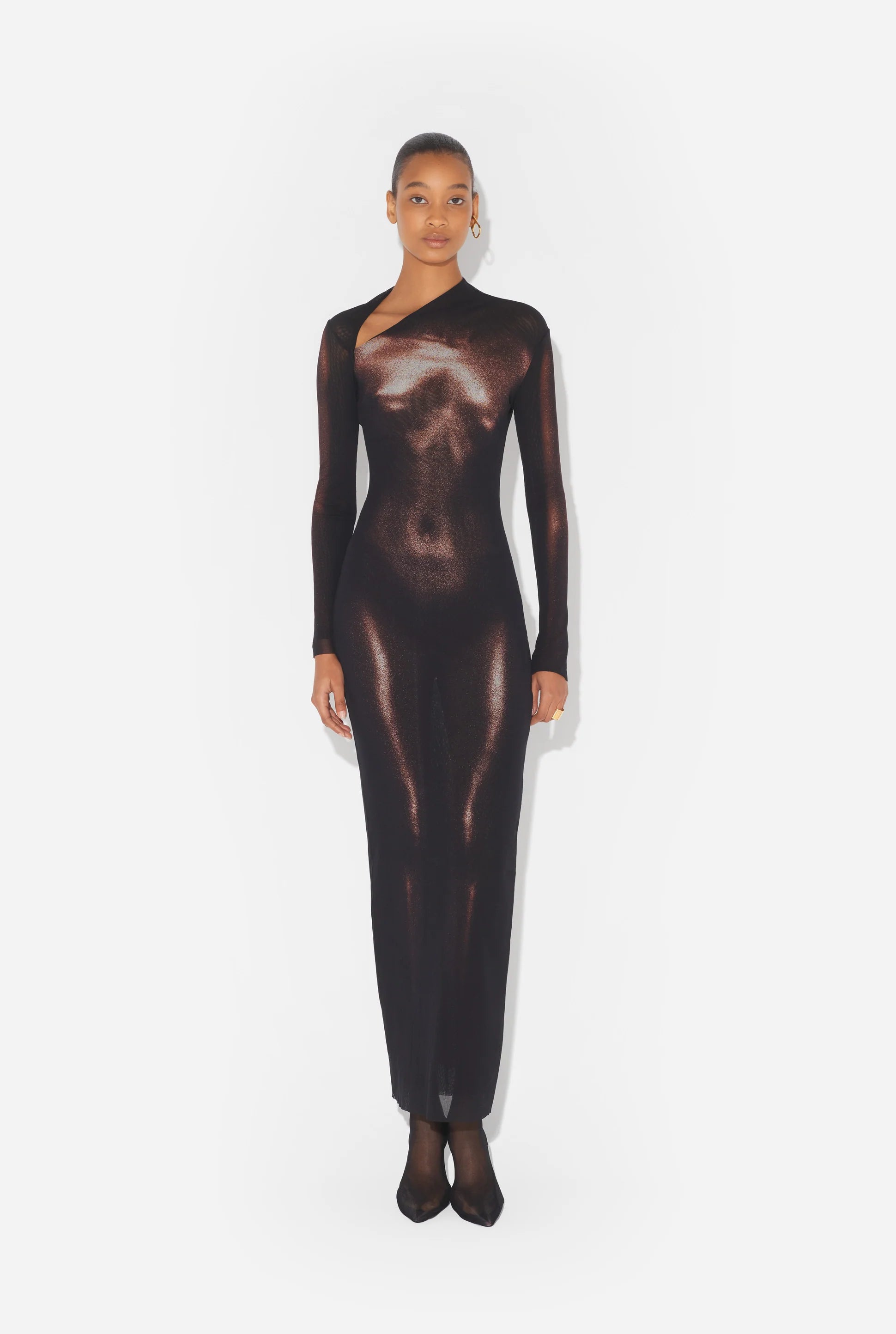 WOMEN - The Long Bronze Body Dust Dress - JPG