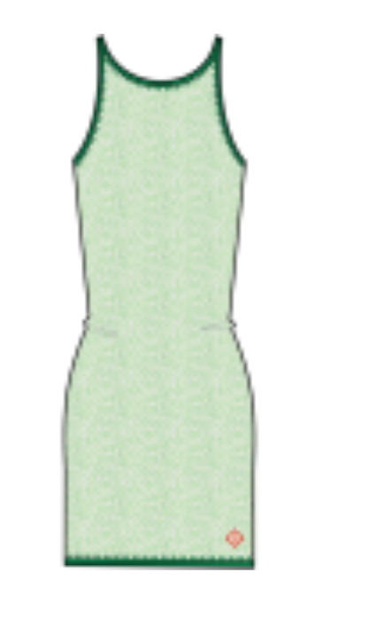 WOMEN-MOULINE DRESS GREEN-CASA BLANCA