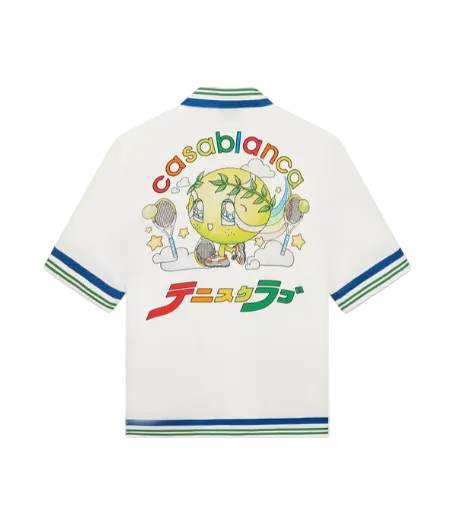 MEN - SHORT SLEEVE SHIRT TENNIS MASCOT SILK TWILL - Casa Blanca