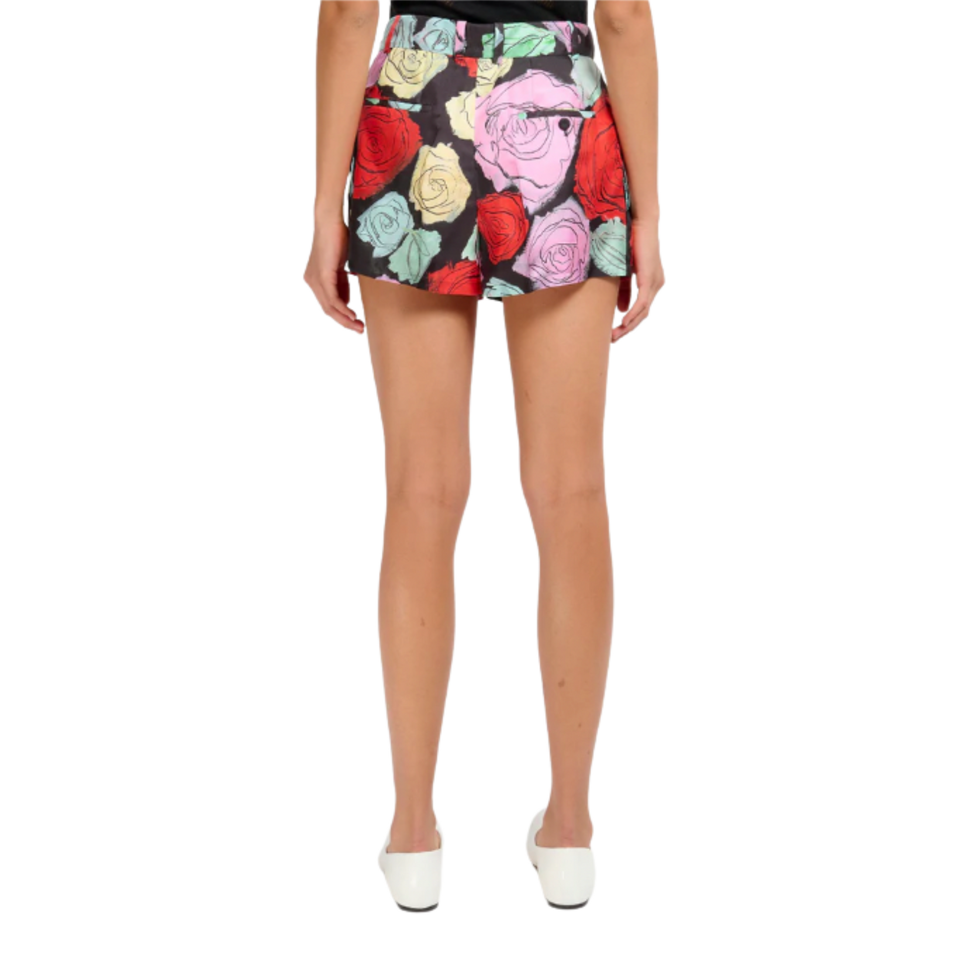 WOMEN - SHORT ORION SILK TWILL FLOWER Black/Multi - Marni