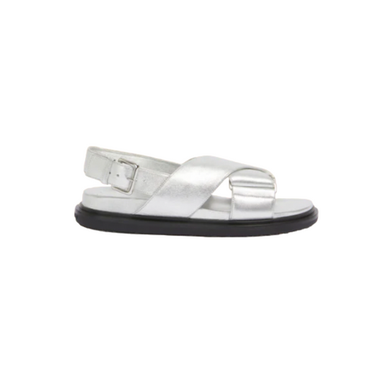 WOMEN - Fussbett en cuir argenté - Marni