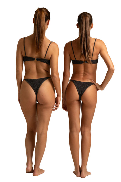WOMEN - HAMMOND BIKINI TOP BLACK LUREX - Reina Olga
