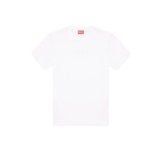 MEN - T-Shirt White D Brodé - Diesel