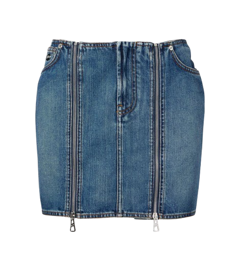 WOMEN - MINI SKIRT DENIM FRONT ZIPPED - JPG