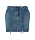 WOMEN - MINI SKIRT DENIM FRONT ZIPPED - JPG