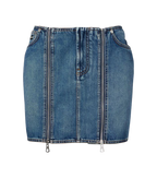 WOMEN - MINI SKIRT DENIM FRONT ZIPPED - JPG