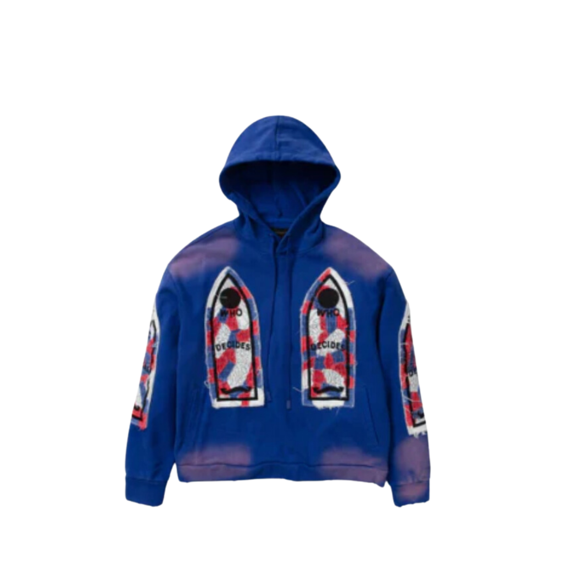 MEN - Glory Fabricated Hooded Pullover Bleu/Red WDW