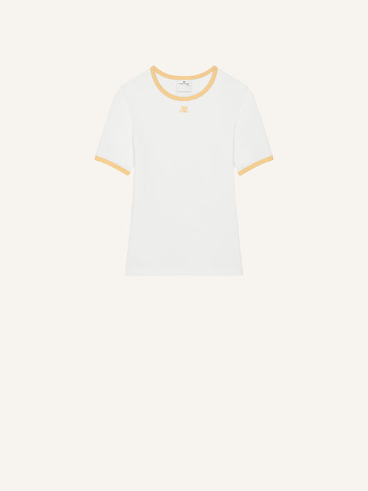 WOMEN - T-SHIRT SIGNATURE CONTRAST ORANGE - Courrèges