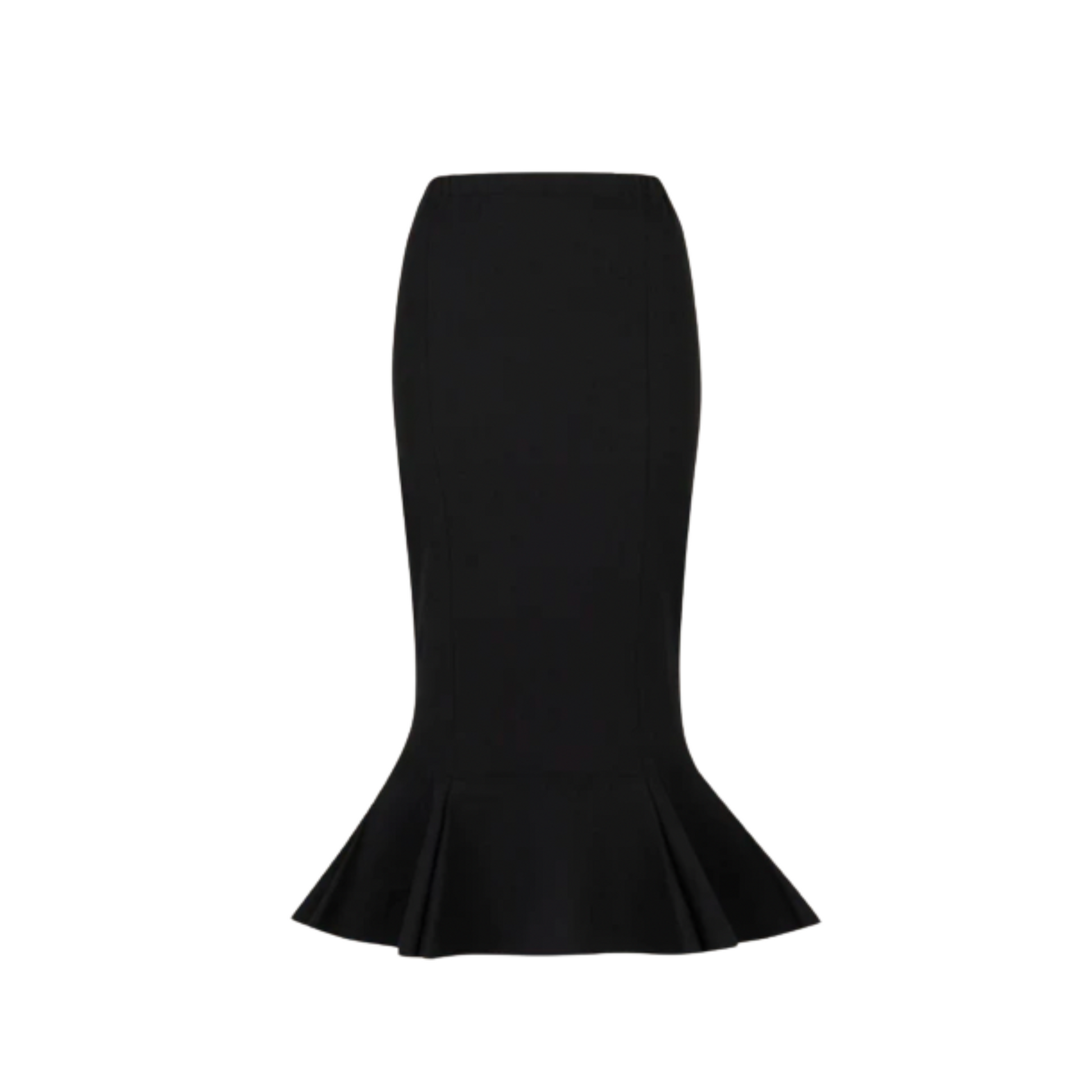 WOMEN - Jupe en jersey de couleur noire avec bord inférieur sirène - Marni