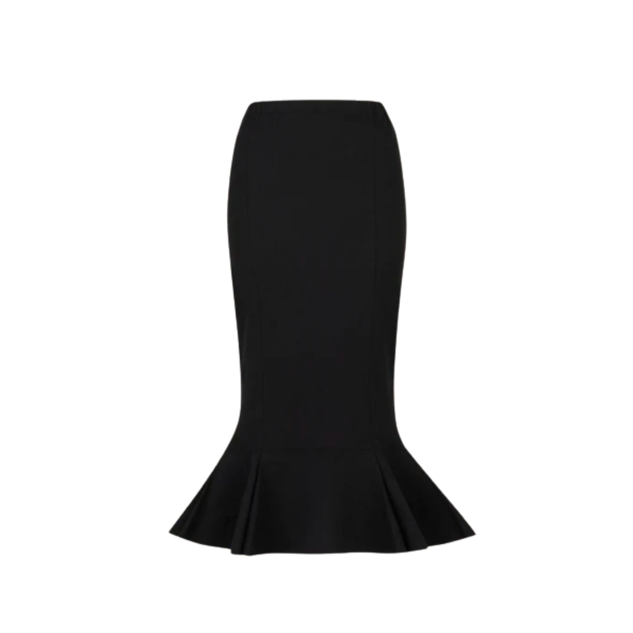 WOMEN - Jupe en jersey de couleur noire avec bord inférieur sirène - Marni