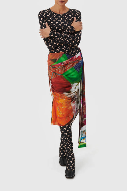 WOMEN - CATSUIT PRINTED JERSEY BLACK MOON - Marine Serre