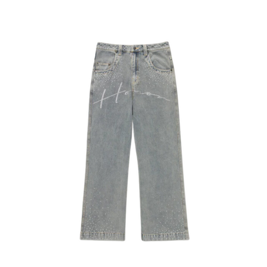 MEN - PANT RHINESTONE WIDE LEG Jean - HTG