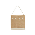WOMEN - SHOPPING BAG RAFIA WHITE LOGO - Marni