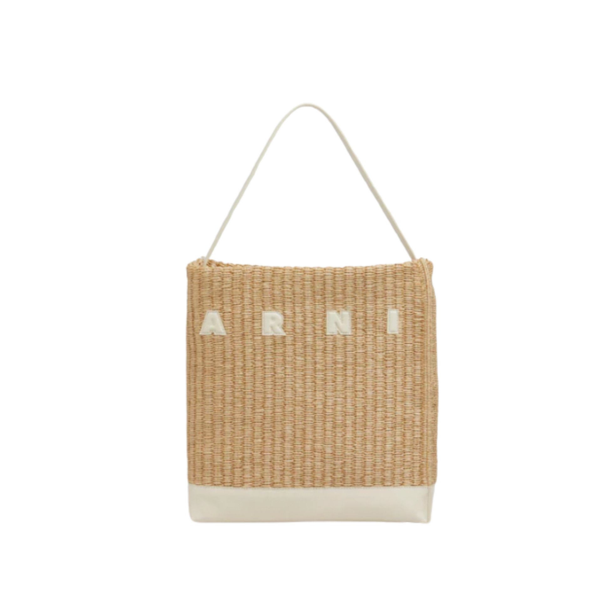 WOMEN - SHOPPING BAG RAFIA WHITE LOGO - Marni