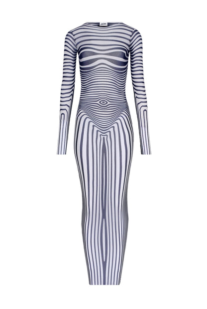 WOMEN -RE-EDITION THE NAVY BLUE BODY MORPHING DRESS - JPG