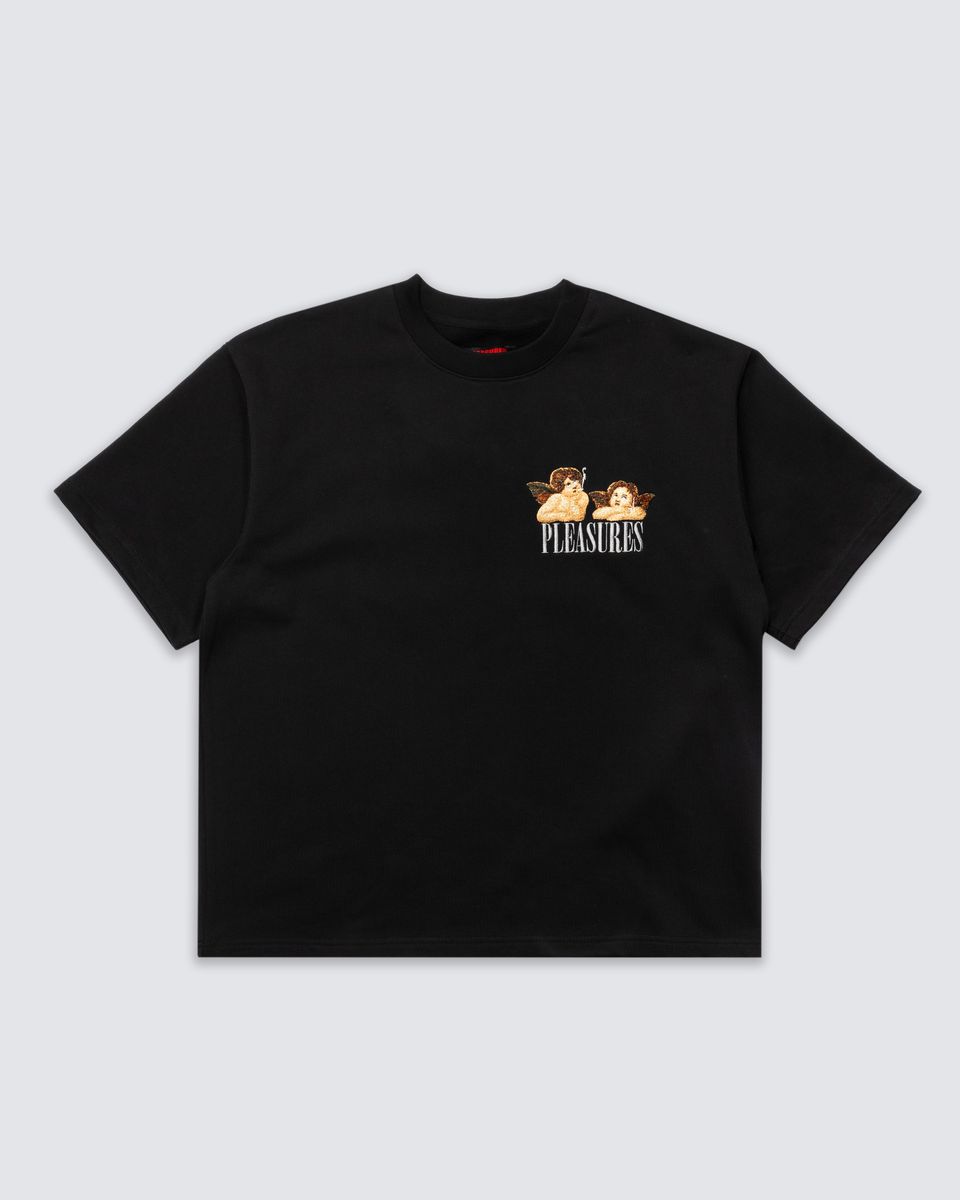 MEN - T-SHIRT DYNAMIQUE SHORT SLEEVE CREWNECK BLACK - Pleasures