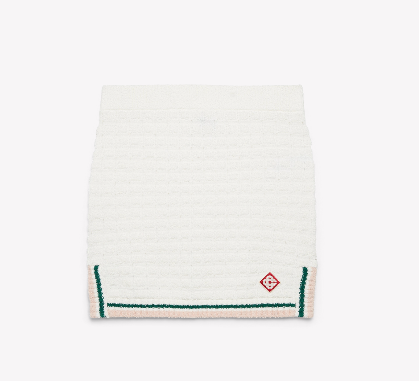 WOMEN - MINI SKIRT COTTON BOUCLÉ white/pink - Casa Blanca