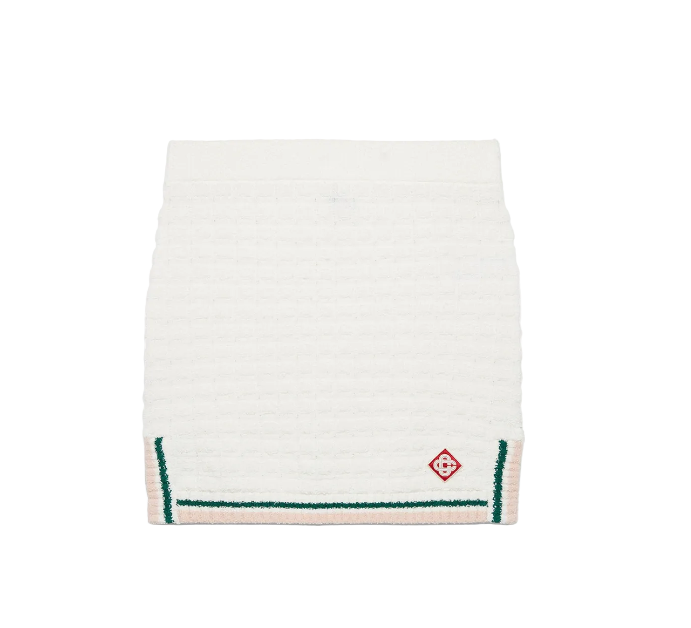 WOMEN - MINI SKIRT COTTON BOUCLÉ white/pink - Casa Blanca