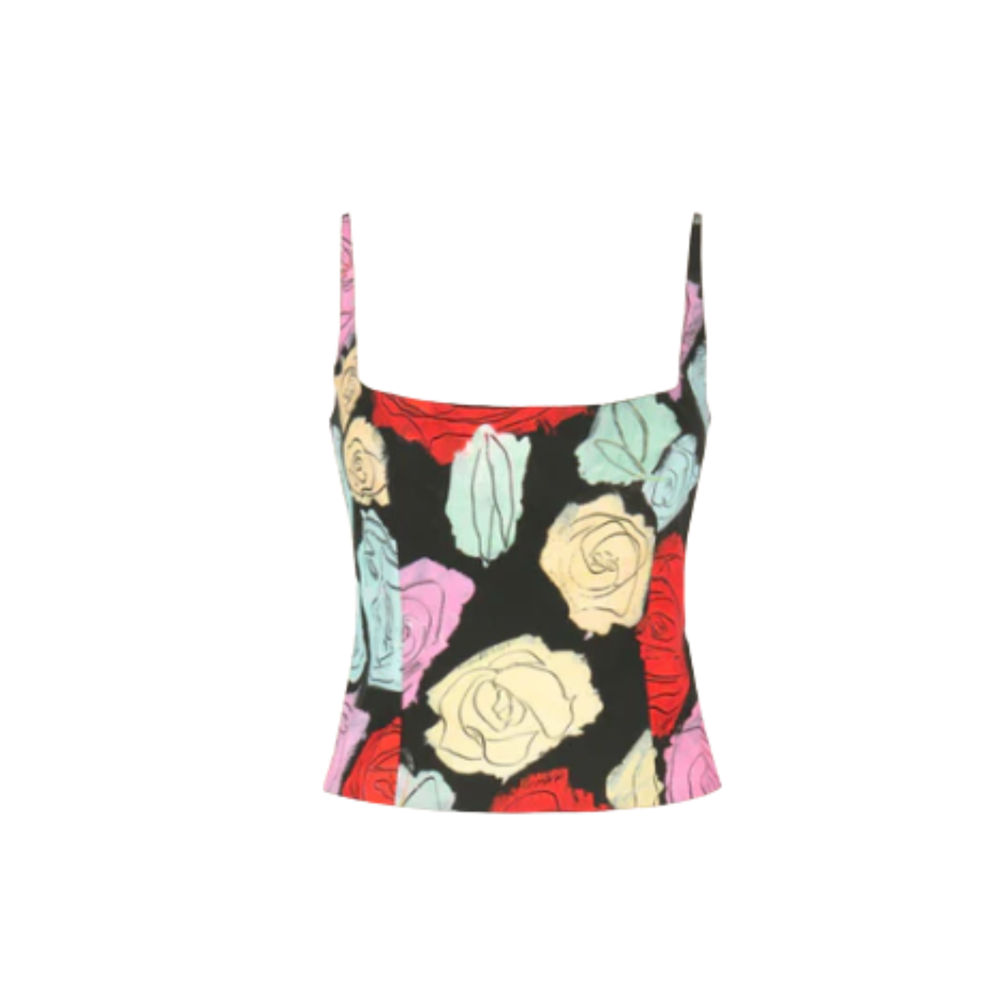 WOMEN - Top sculpté en popeline noire imprimé Orion - Marni