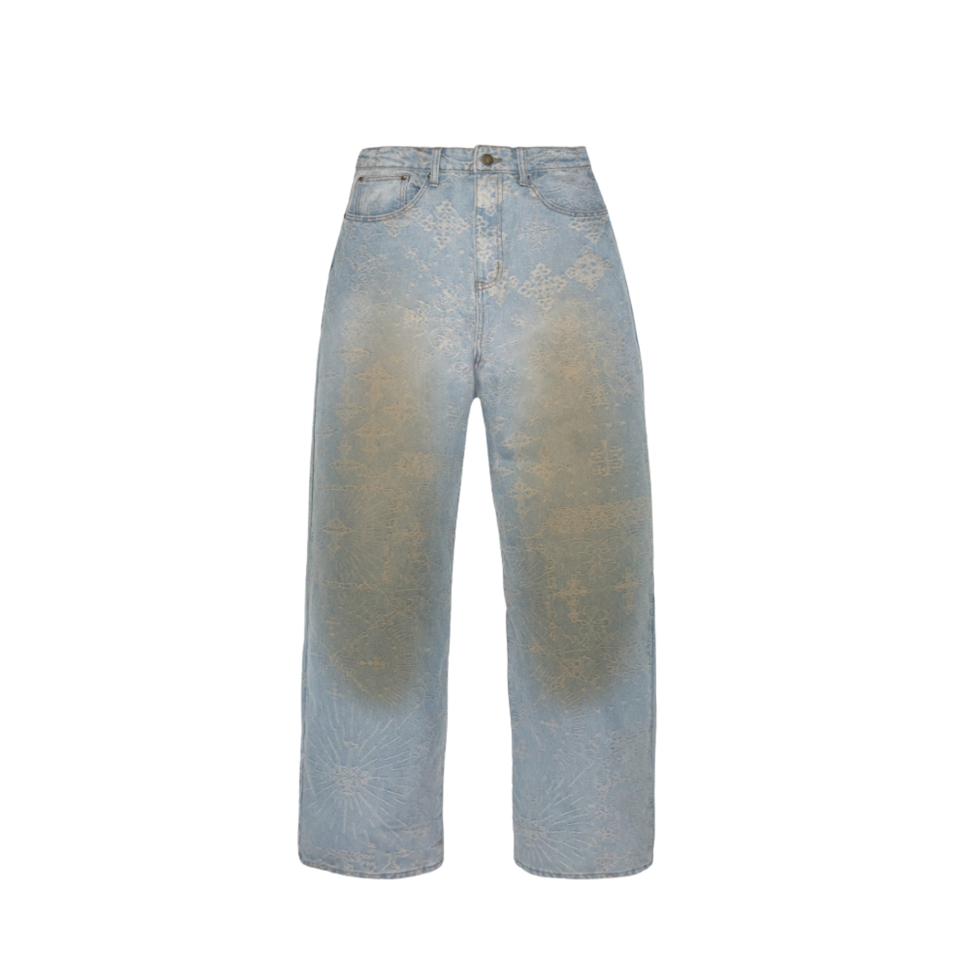MEN - JACQUARD DENIM PANTS - Untitled Artworks