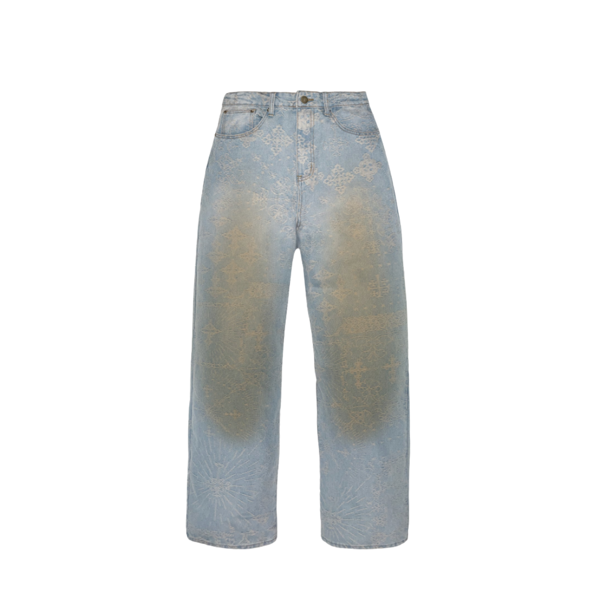 MEN - JACQUARD DENIM PANTS - Untitled Artworks