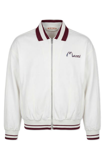 WOMEN - WHITE SWEATSHIRT WITH COLLAR - Marni