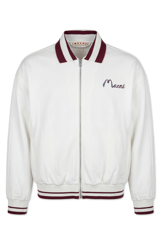 WOMEN - WHITE SWEATSHIRT WITH COLLAR - Marni