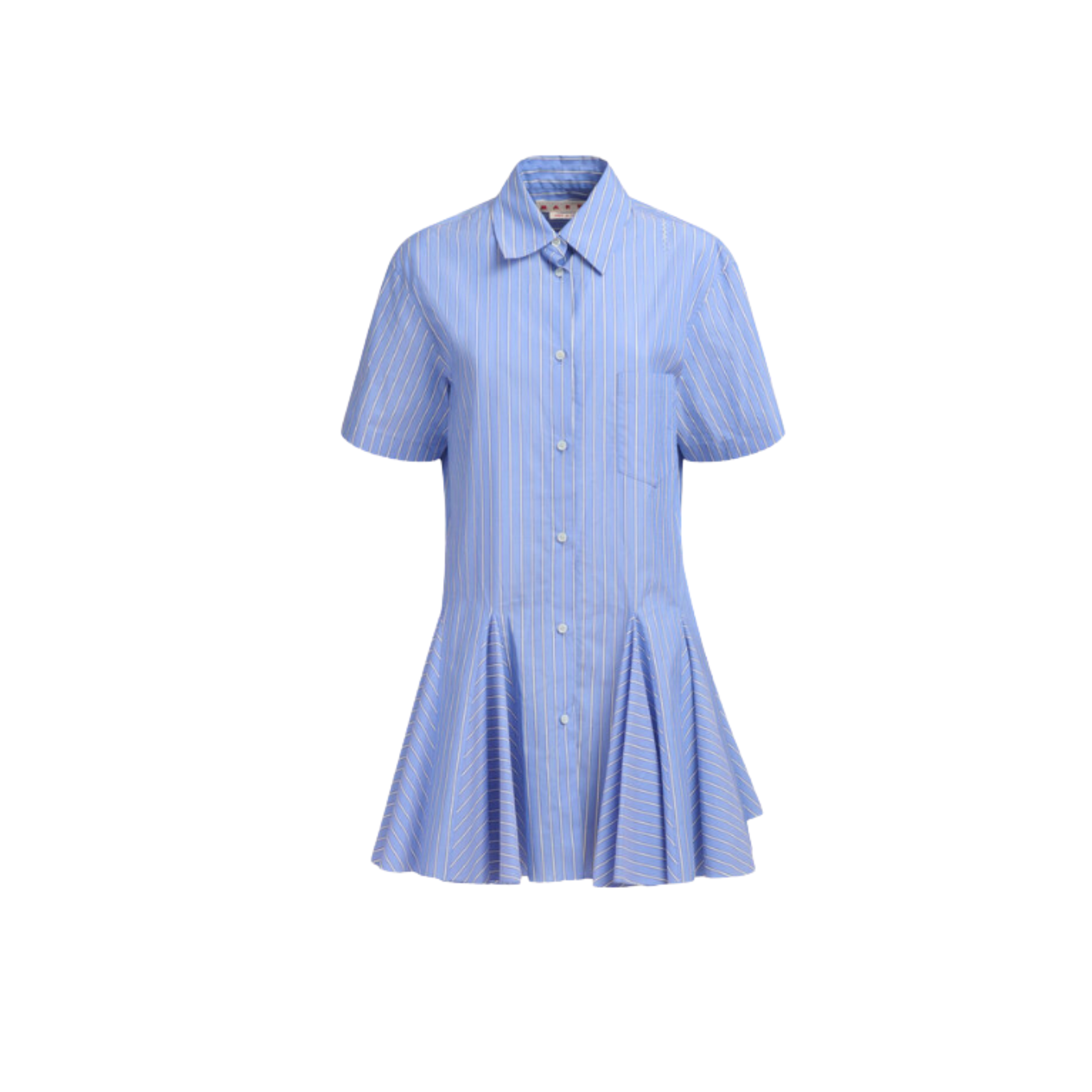 WOMEN - Robe chemise en popeline rayé bleu - Marni