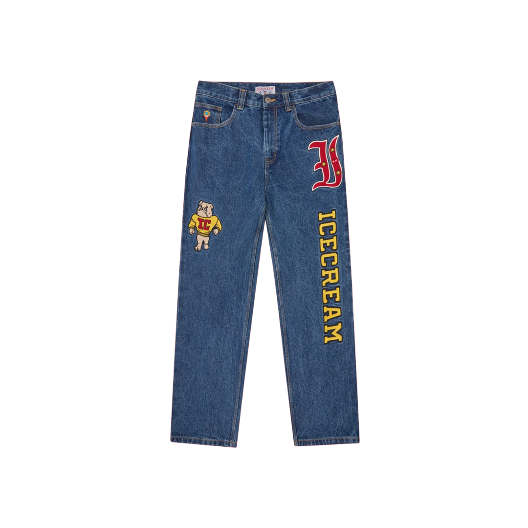 MEN - MASCOT DENIM PANTS MID WASH BLUE - Ice Cream